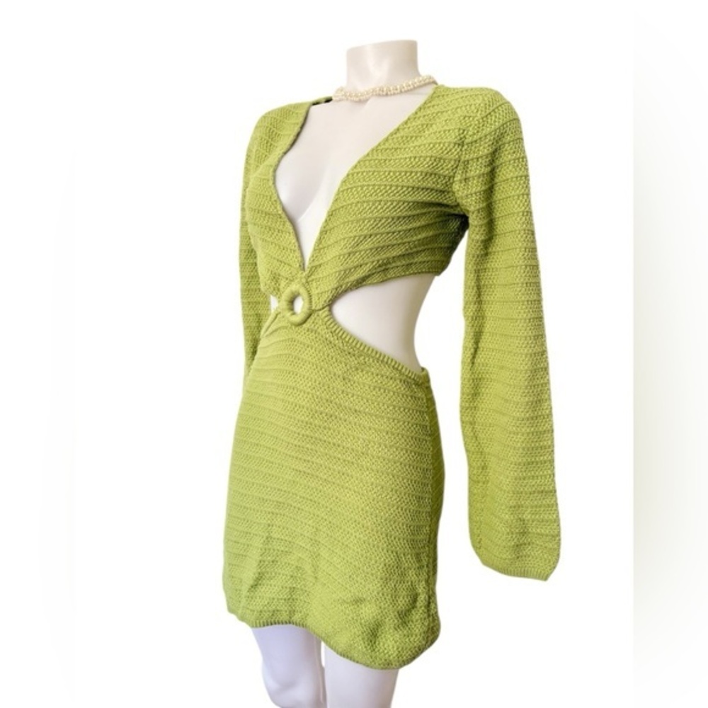 Forever 21 Lemon-colored crochet dress
